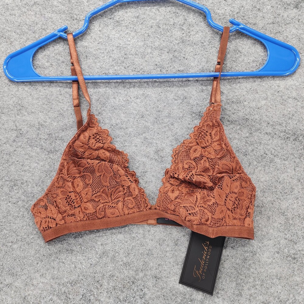 Fredericks of Hollywood Bralette Womens Small Jessica Brown Floral Lace